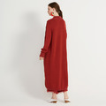 馬尼拉麻系列女式長開衫 - 磚紅_2