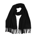 絲原氂牛絨圍巾 - 黑_1
