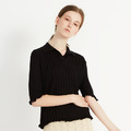 新桑然系列女式中袖套衫 - 黑_1