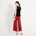 卡拉利斯女式流蘇邊裙褲 - 磚紅_1