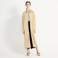 馬尼拉麻系列女式長開衫 - 米白