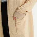 馬尼拉麻系列女式長開衫 - 米白_5