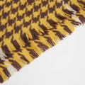 高原千鳥格氂牛絨圍巾 - 明黃/奶咖/米白_2