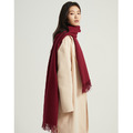 絲原氂牛絨披肩 - 棗紅_4