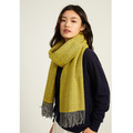 高原大人字紋披肩 - 深灰/明黃_6
