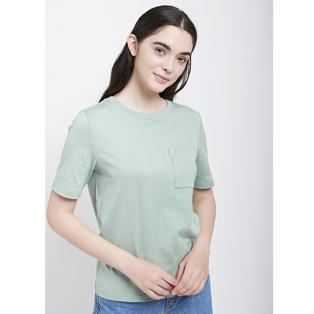 尋繹女士抗菌環保棉圓領T恤 - 青果綠