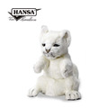 Hansa 7850-白獅寶寶手偶32公分高