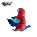 Hansa 7350-深紅玫瑰鸚鵡手偶50公分_1