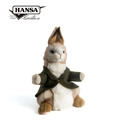 Hansa 8351-小兔子手偶(綠衣服)33公分高