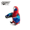 Hansa 7350-深紅玫瑰鸚鵡手偶50公分_2