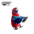 Hansa 7350-深紅玫瑰鸚鵡手偶50公分