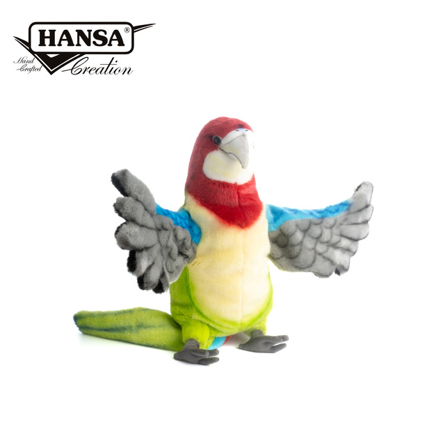 Hansa 7351-東部玫瑰鸚鵡手偶50公分