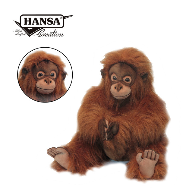 Hansa 6614-紅毛猩猩玩偶50公分長