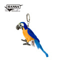 Hansa 7993-藍黃金剛鸚鵡鑰匙圈12公分長_1