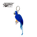 Hansa 7993-藍黃金剛鸚鵡鑰匙圈12公分長_2