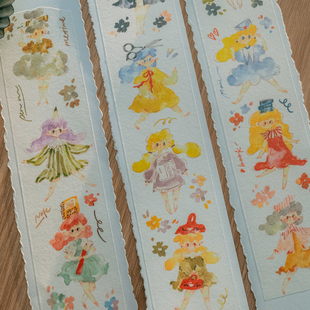 【Meow Illustration】文具精靈 和紙膠帶 (特油含離型紙)