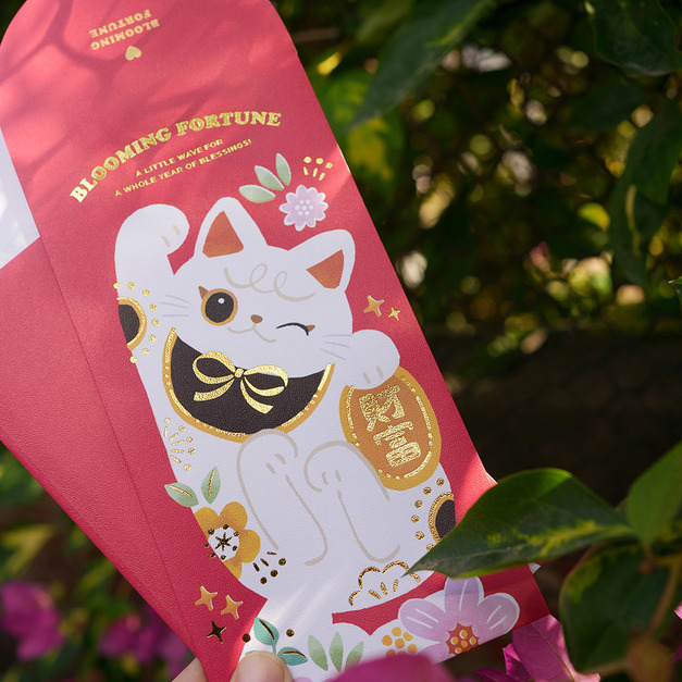 【wwiinngg】燙金紅包袋3入-招財貓貓(白貓)