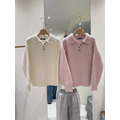 ｜粉 現貨｜ 氣質美麗諾羊毛翻領針織上衣_8