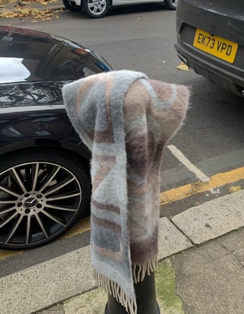 ｜杏 現貨｜ 質感暈染漸層羊毛圍巾