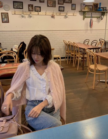 ｜奶油 現貨｜  氣質羊駝毛針織外套