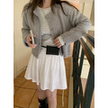 ｜粉/灰 現貨｜ 溫柔色系短版針織罩衫_35