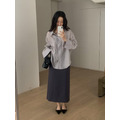 ｜預購｜ 俐落多穿附腰帶天絲長版襯衫_29