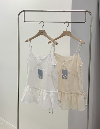 ｜象牙 現貨｜  裙擺細肩內搭背心