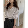 ｜現貨｜ 優雅短版縮腰開襟上衣_12