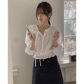 ｜現貨｜ 優雅短版縮腰開襟上衣_1