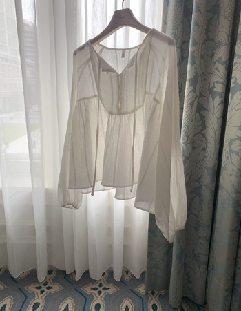 ｜預購｜  寬鬆舒適縮袖開襟上衣