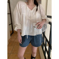 ｜預購｜ 寬鬆舒適縮袖開襟上衣_6