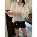 ｜預購｜ 寬鬆舒適縮袖開襟上衣_10