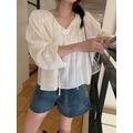 ｜預購｜ 寬鬆舒適縮袖開襟上衣_2