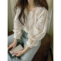 ｜預購｜ 氣質鏤空袖綁帶上衣_4