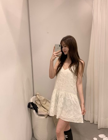 ｜預購｜  可愛皺皺細肩連身洋裝