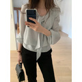 ｜預購｜ 優雅翻領精緻雪紡衫_3