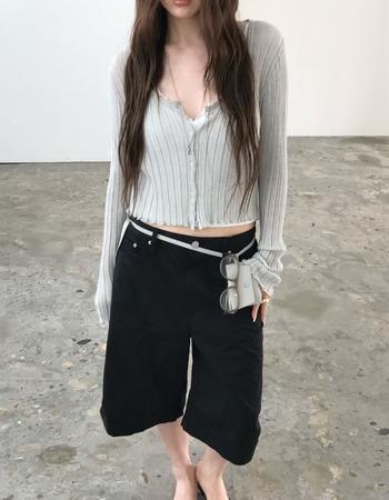 ｜預購｜  質感直紋輕薄罩衫