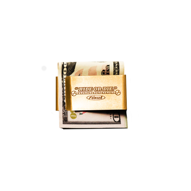 " RIDE OR DIE. " Brass Money Clip 黃銅鈔票夾