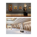 藝廊展示柱 展示型圍欄 短柱｜黑色消光灰 彈力繩鋁桿 美術館博物館_3