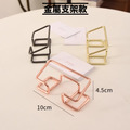 金屬名片架 名片座｜不鏽鋼L形款 金屬支架款 黑金銀玫瑰金_2