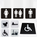 廁所標示牌 洗手間門牌｜男廁女廁無障礙 10&times;10cm 壓克力