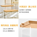 木質展示台 公仔台 置物架｜櫸木兩層階梯 壓克力款木支桿款_3