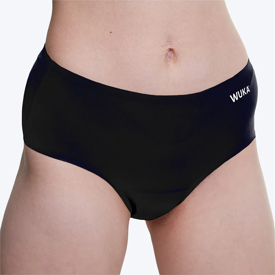 英國B型企業永續月經內著 WUKA [中度流量=2個衛生棉] 中腰超展開全包覆型無痕月經褲 腹脹/產後/體型變化 吸血內褲 月亮褲 W2FSMIHFBL