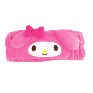 美樂蒂 鬆緊束髮帶 附收納包髮箍 (粉大臉款)