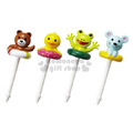 泳圈動物 食物裝飾叉《8枝入.蛙.鼠.熊.鴨》可重複使用_1