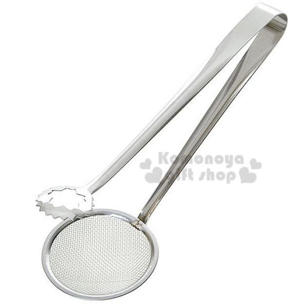 Echo 日本製 不鏽鋼炸物夾 (銀圓網格)