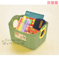 迪士尼 小熊維尼 日製置物籃《2.5L.綠.造型提把.方形》輕鬆美化空間_2