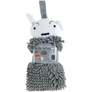 蠟筆小新 超細纖維擦手巾 (灰小白款)