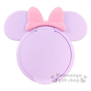 迪士尼 米妮 日製大臉造型塑膠濕紙巾蓋《紫》