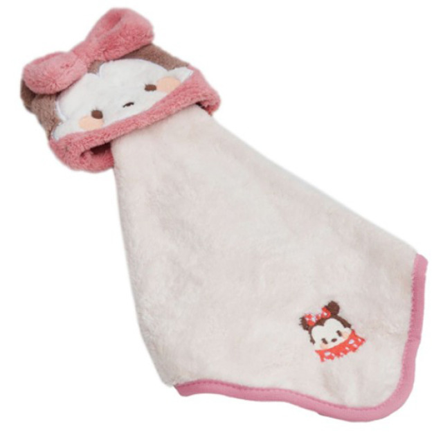 迪士尼TsumTsum 米妮 可掛式抗菌擦手巾 30x30cm (粉大臉款)